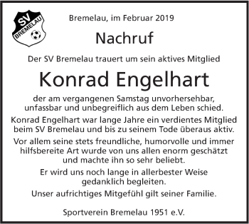 Traueranzeige von Konrad Engelhart von Alb-Bote/Metzinger-Uracher Volksblatt