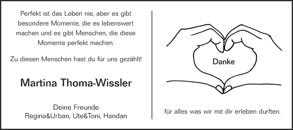  Traueranzeige für Martina Thoma-Wissler vom 08.02.2023 aus Metzinger-Uracher Volksblatt