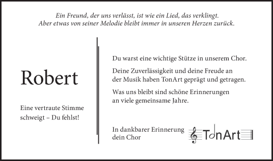 Traueranzeige von Robert Gold von Geislinger Zeitung